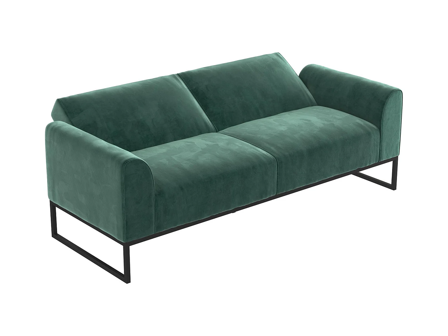 Divano letto 2 posti in velluto verde