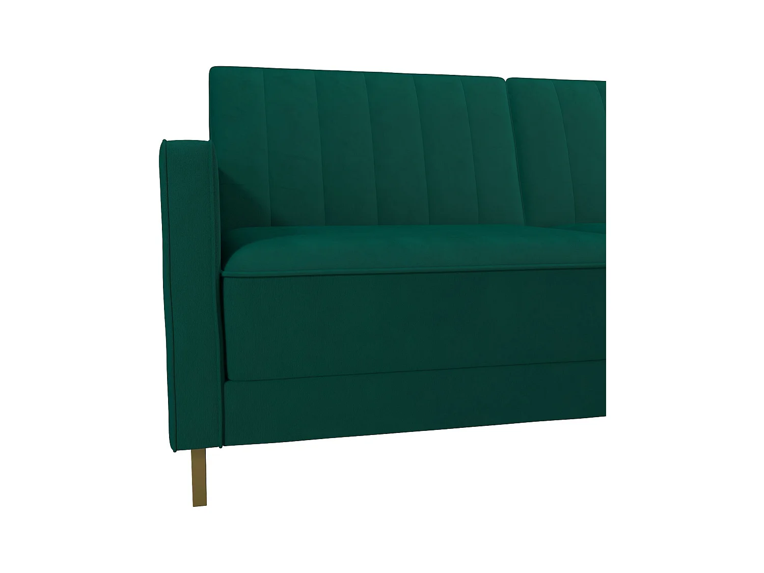 Divano letto 3 posti in vekvet verde