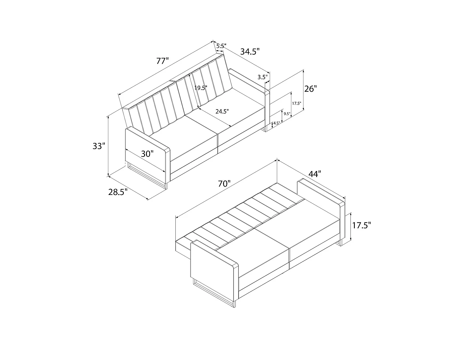 Divano letto 3 posti in vekvet verde