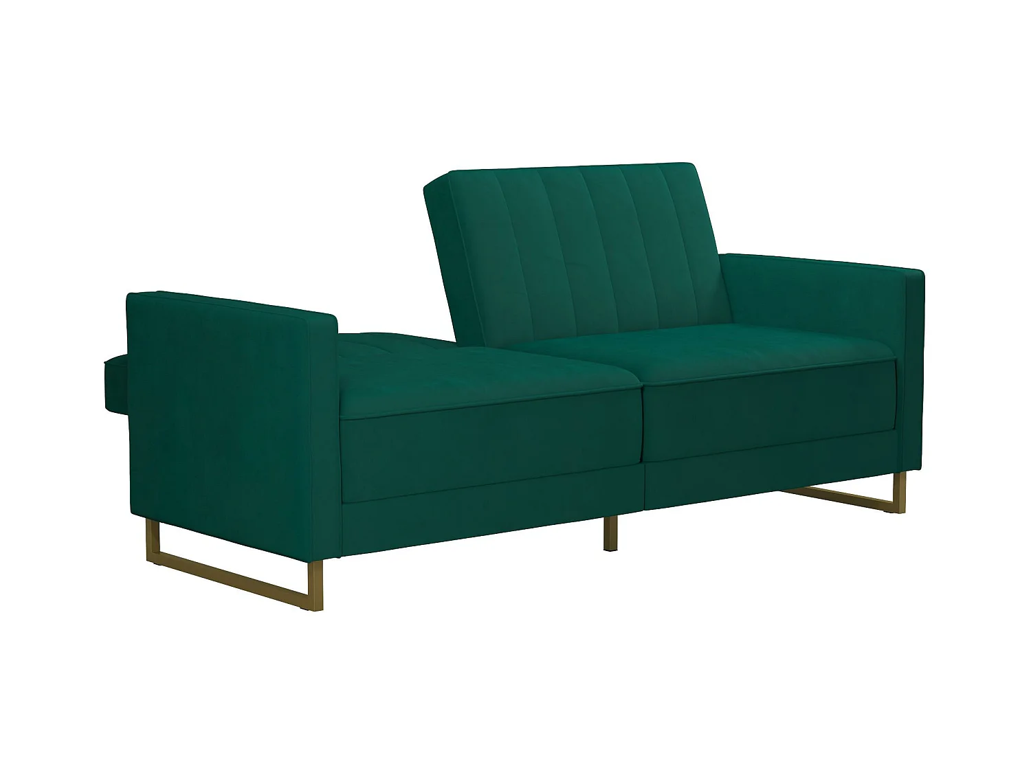 Divano letto 3 posti in vekvet verde