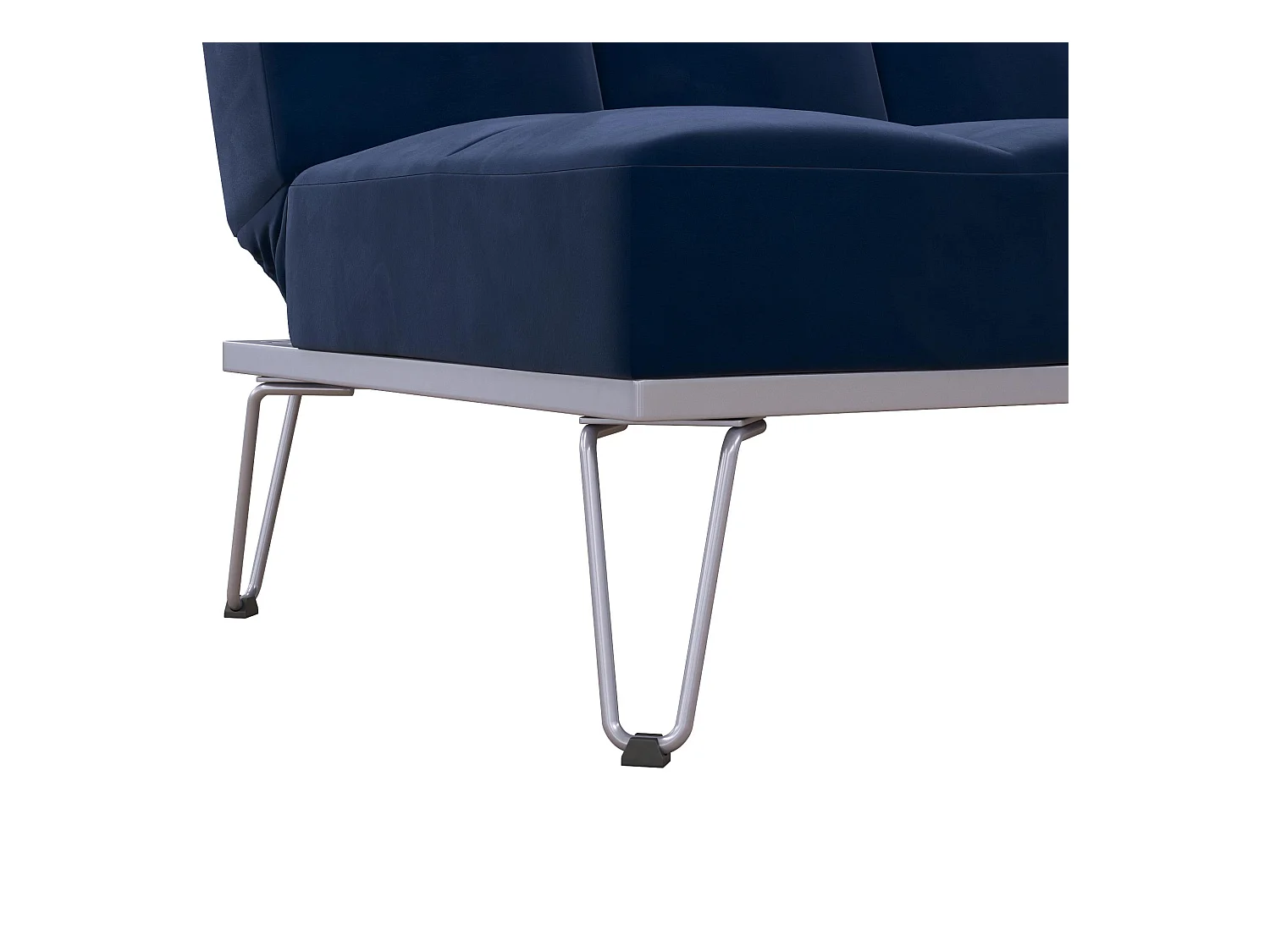 Elle | Canapé-lit 3 places en bleu velours