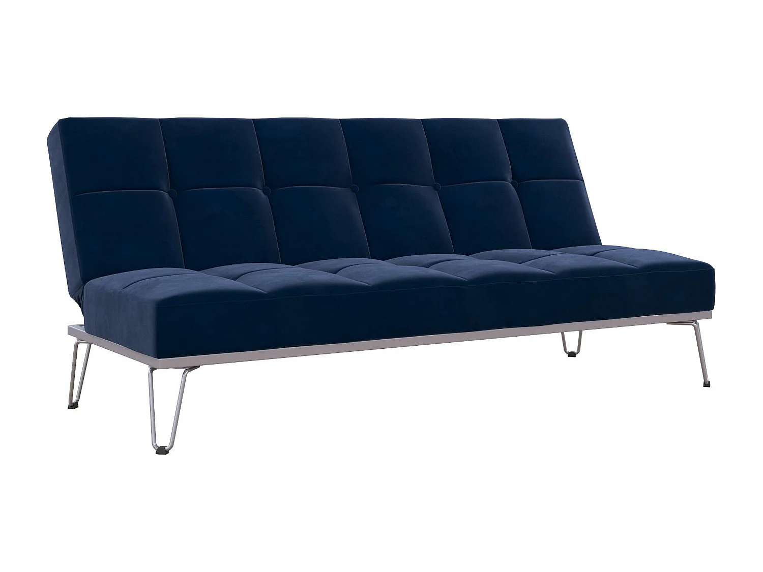 Elle | Canapé-lit 3 places en bleu velours