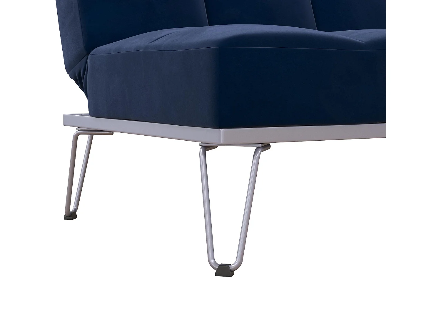 Elle | Canapé-lit 3 places en bleu velours