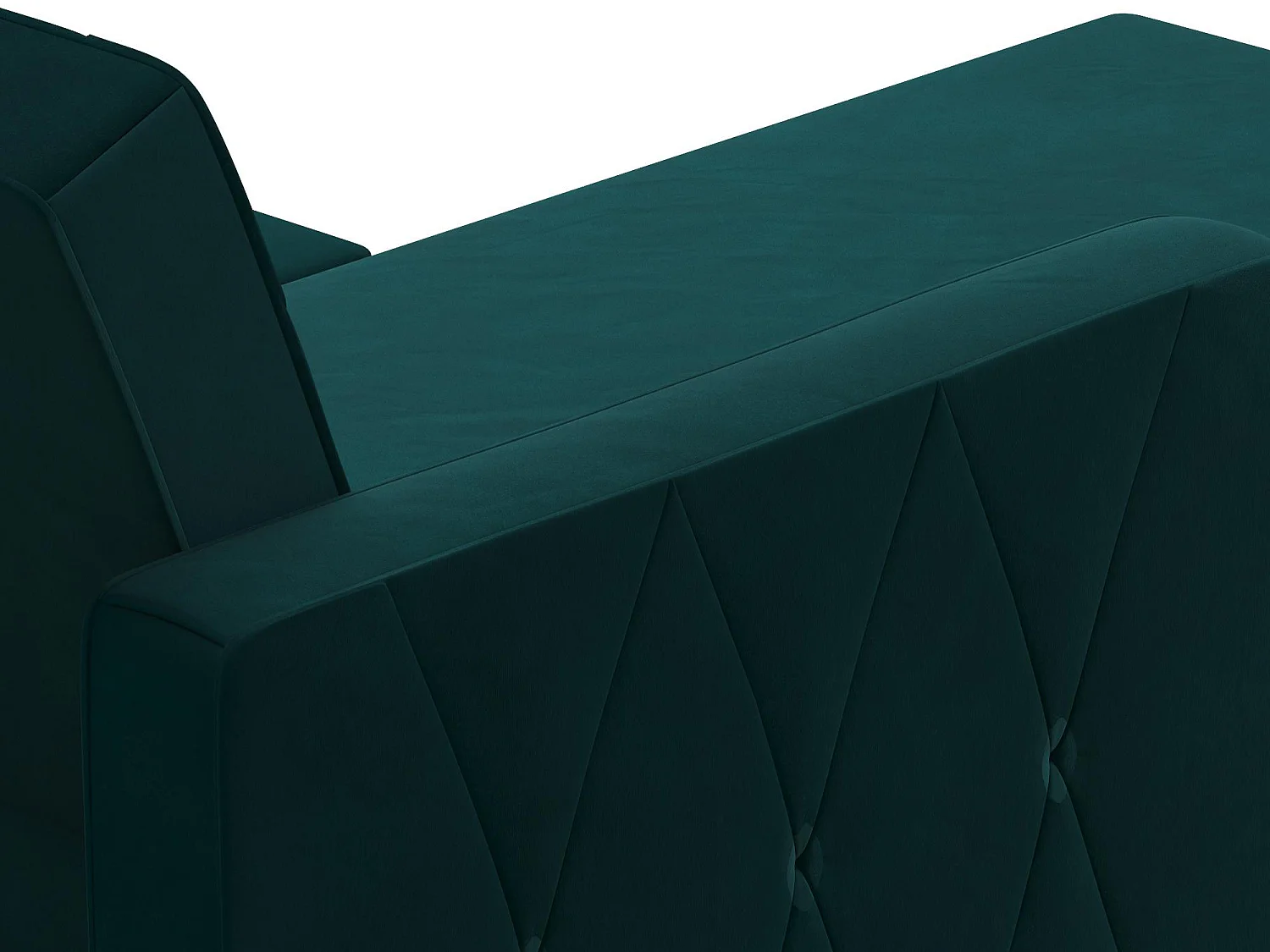 Liberty | Canapé-lit 3 places avec chaise longue en tissu vert