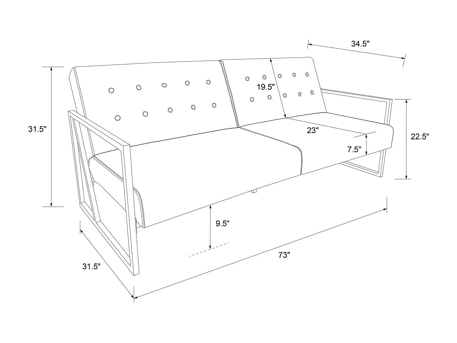 Lexington | Canapé-lit 3 places en velours Bleached Teal