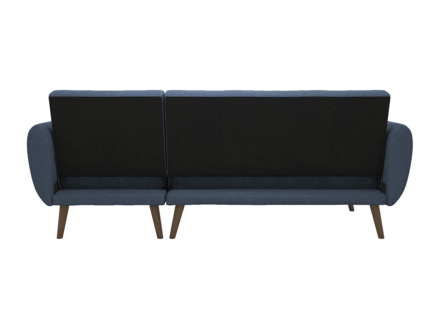 Canapé convertible 3 places avec chaise longue en lin gris clair