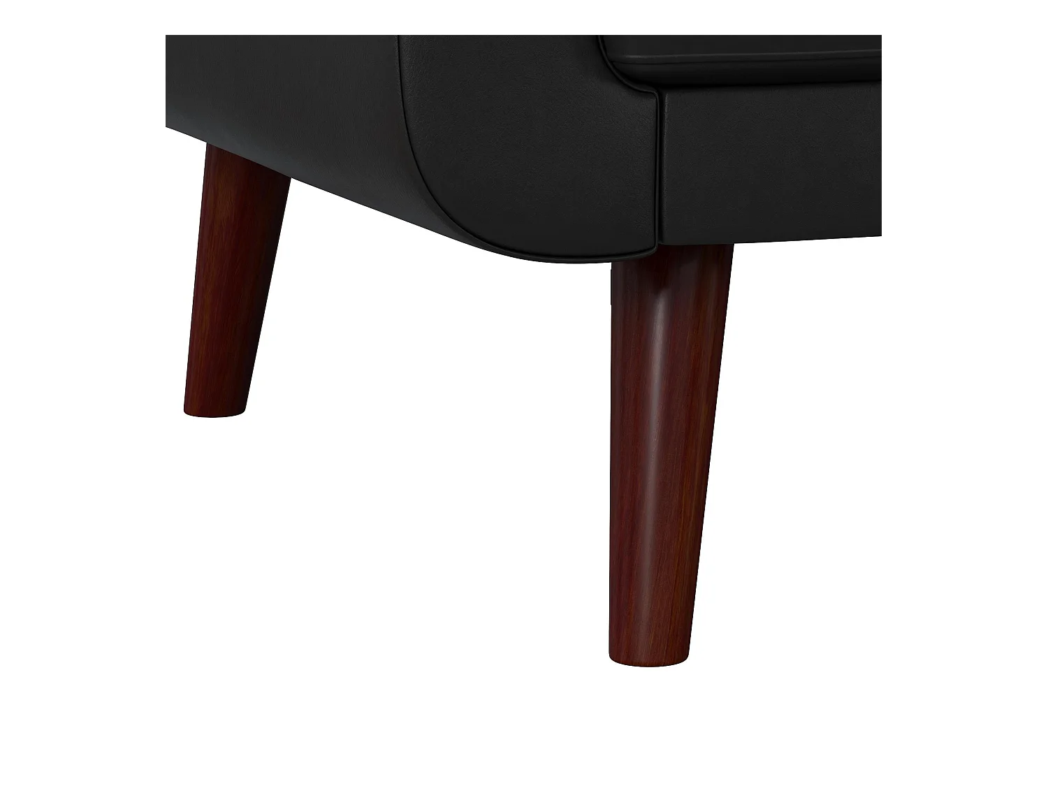 Nola | Canapé lit 3 places en simili cuir Noir