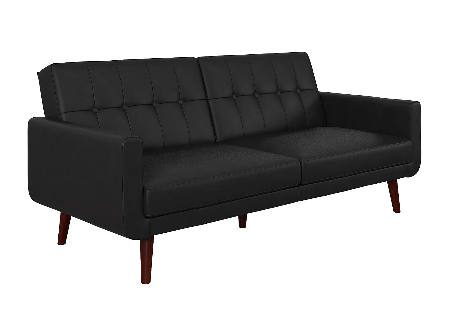 Sofa Cama 3 Plazas en Imitacion Piel Negro