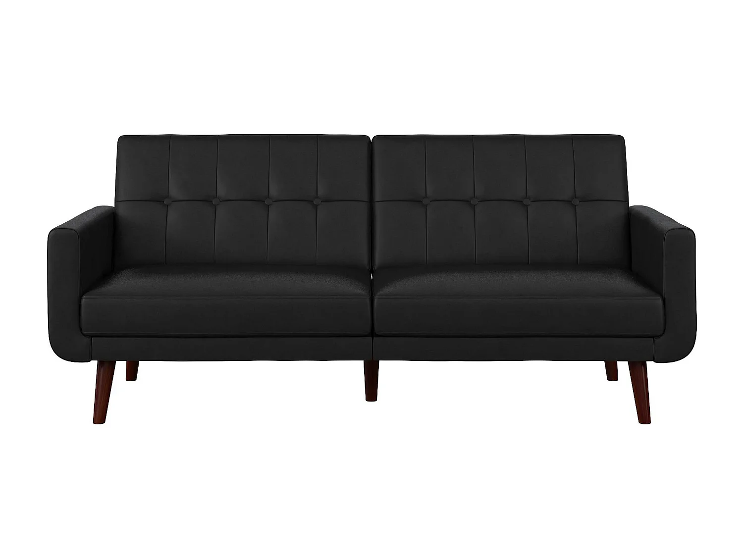 Sofa Cama 3 Plazas en Imitacion Piel Negro