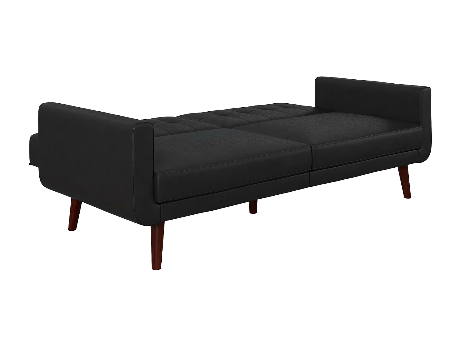 Sofa Cama 3 Plazas en Imitacion Piel Negro