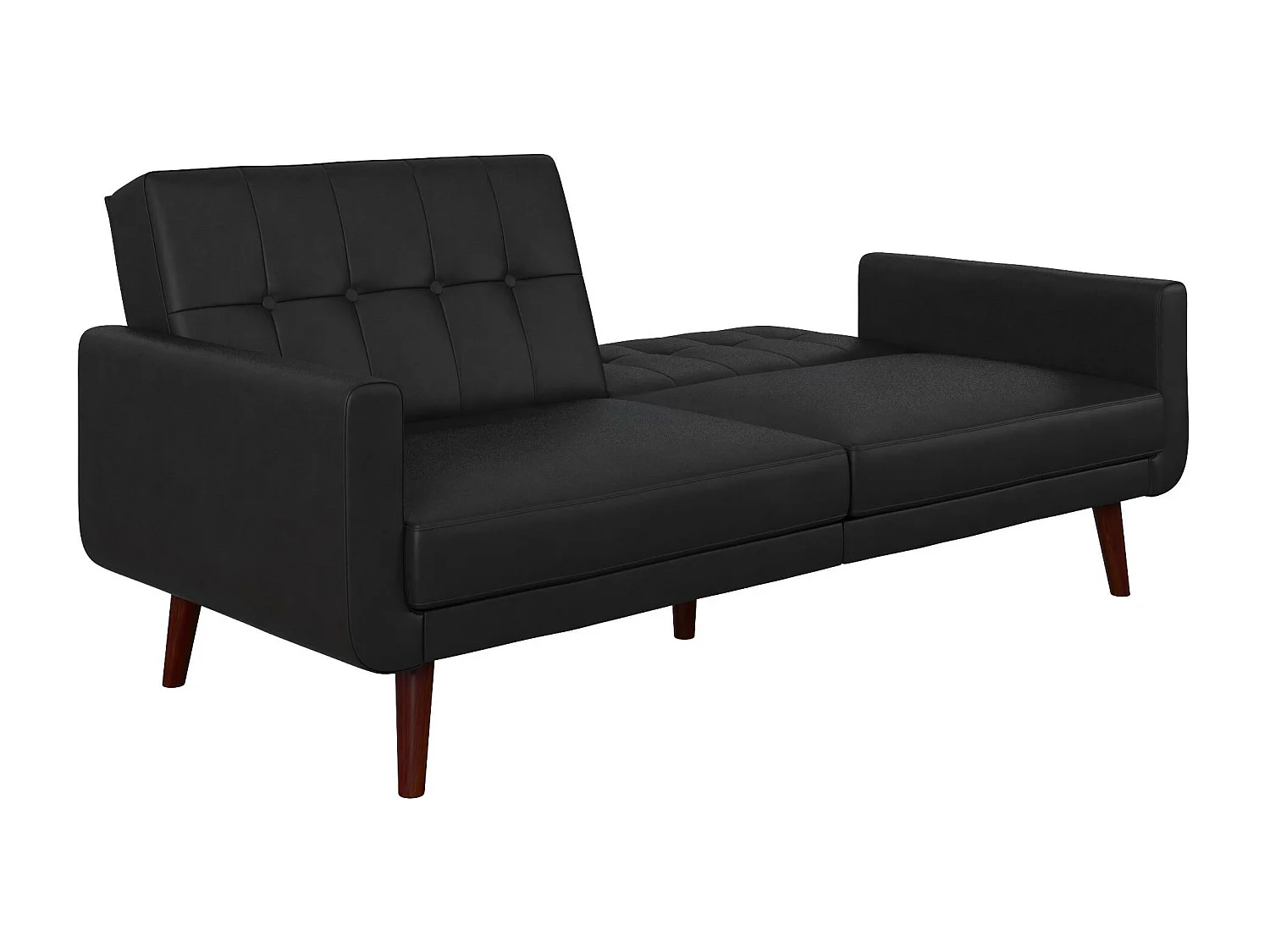 Sofa Cama 3 Plazas en Imitacion Piel Negro