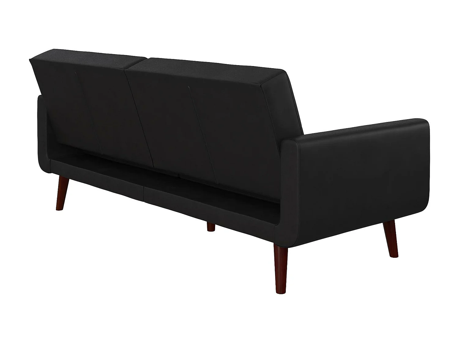 Sofa Cama 3 Plazas en Imitacion Piel Negro