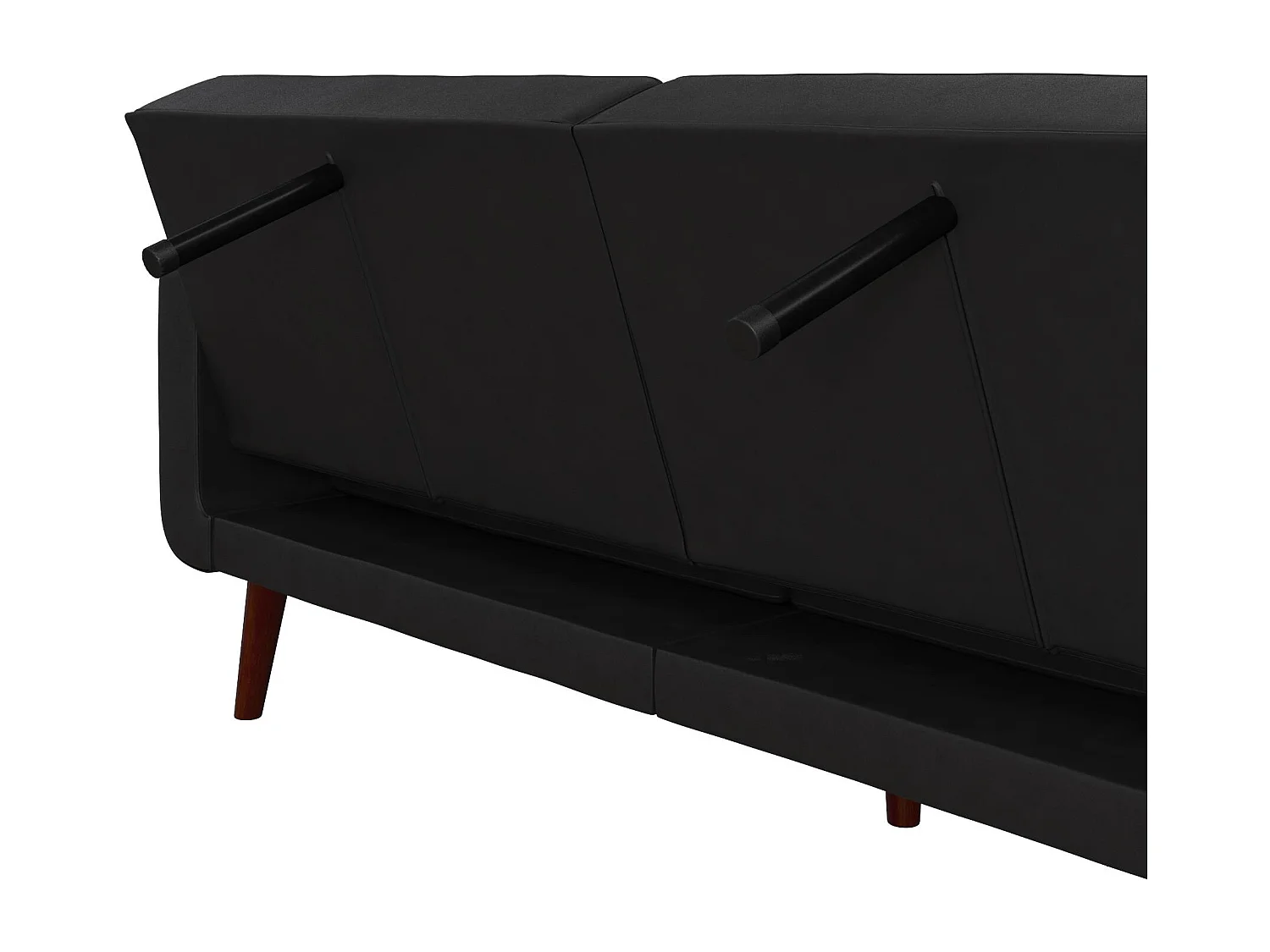Sofa Cama 3 Plazas en Imitacion Piel Negro