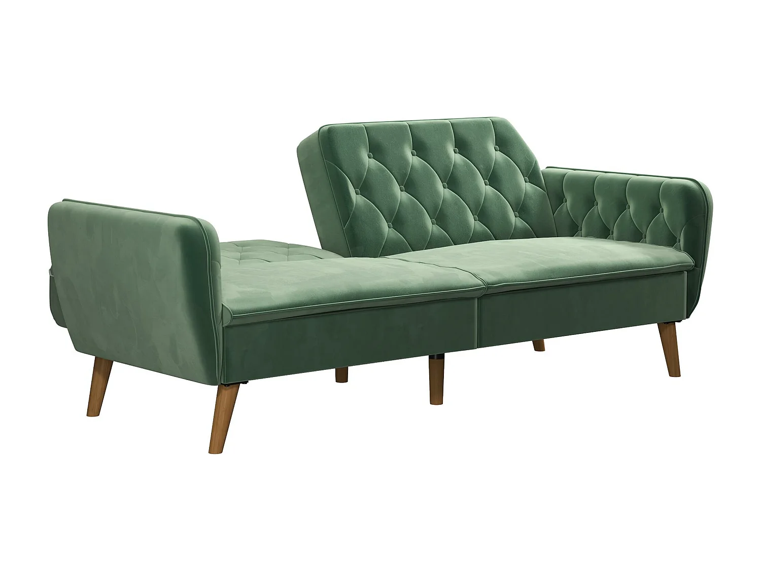 Tallulah | Canapé-lit 3 places en vert velours