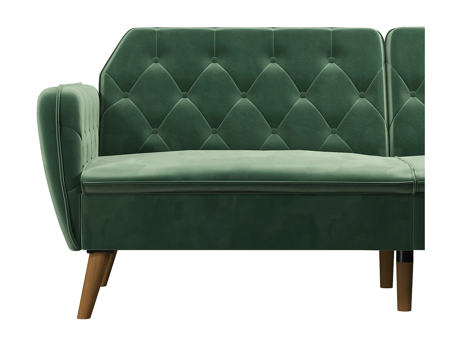 Tallulah | Canapé-lit 3 places en vert velours