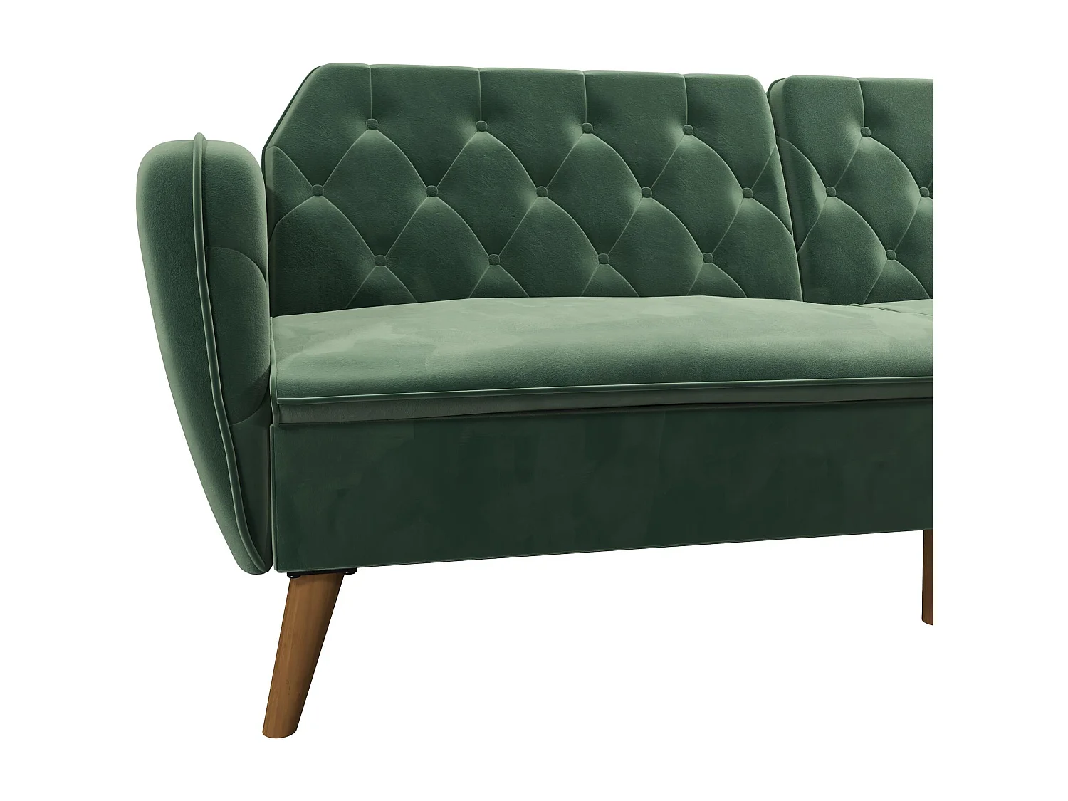 Tallulah | Canapé-lit 3 places en vert velours