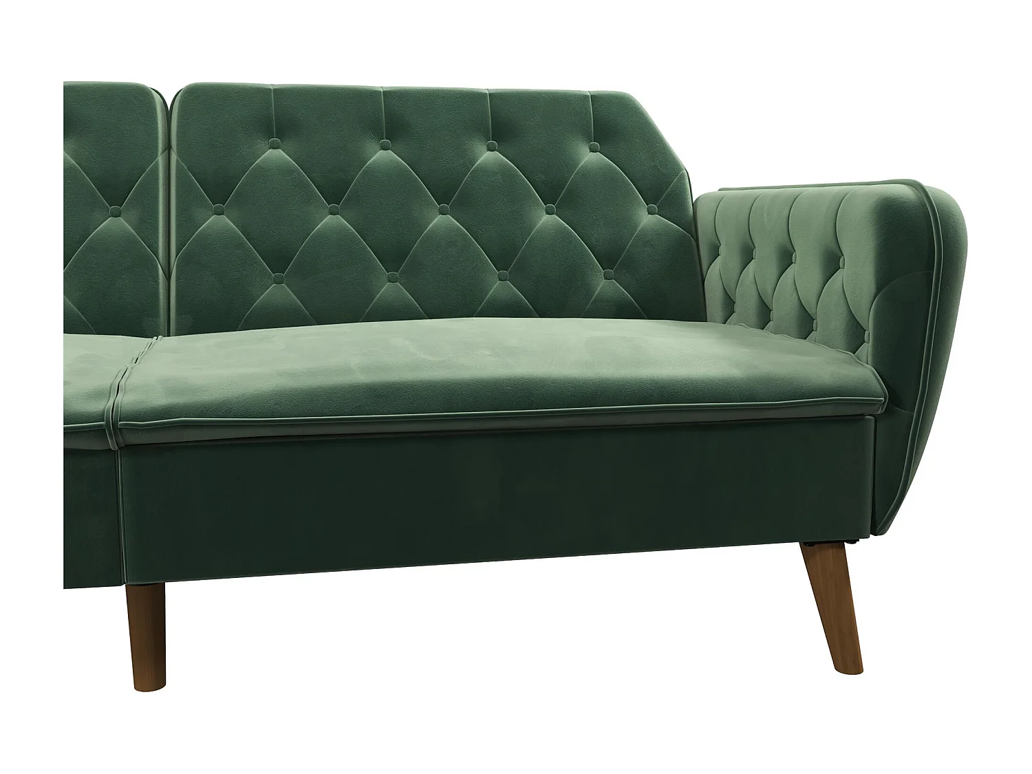 Schlafsofa 3 Sitze in Velvet Grün