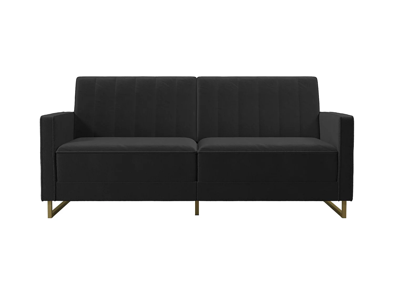 Slaapbank 3 zitplaatsen in vekvet Zwart