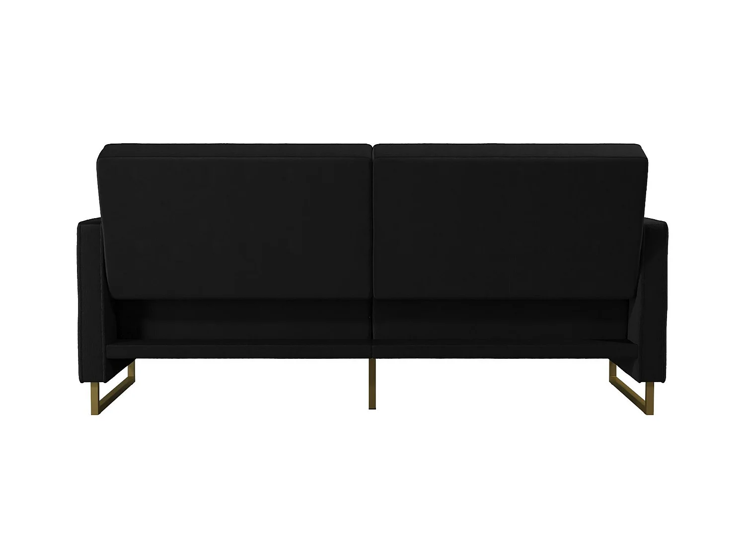 Slaapbank 3 zitplaatsen in vekvet Zwart