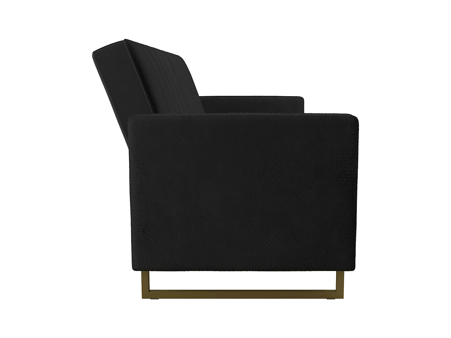 Slaapbank 3 zitplaatsen in vekvet Zwart