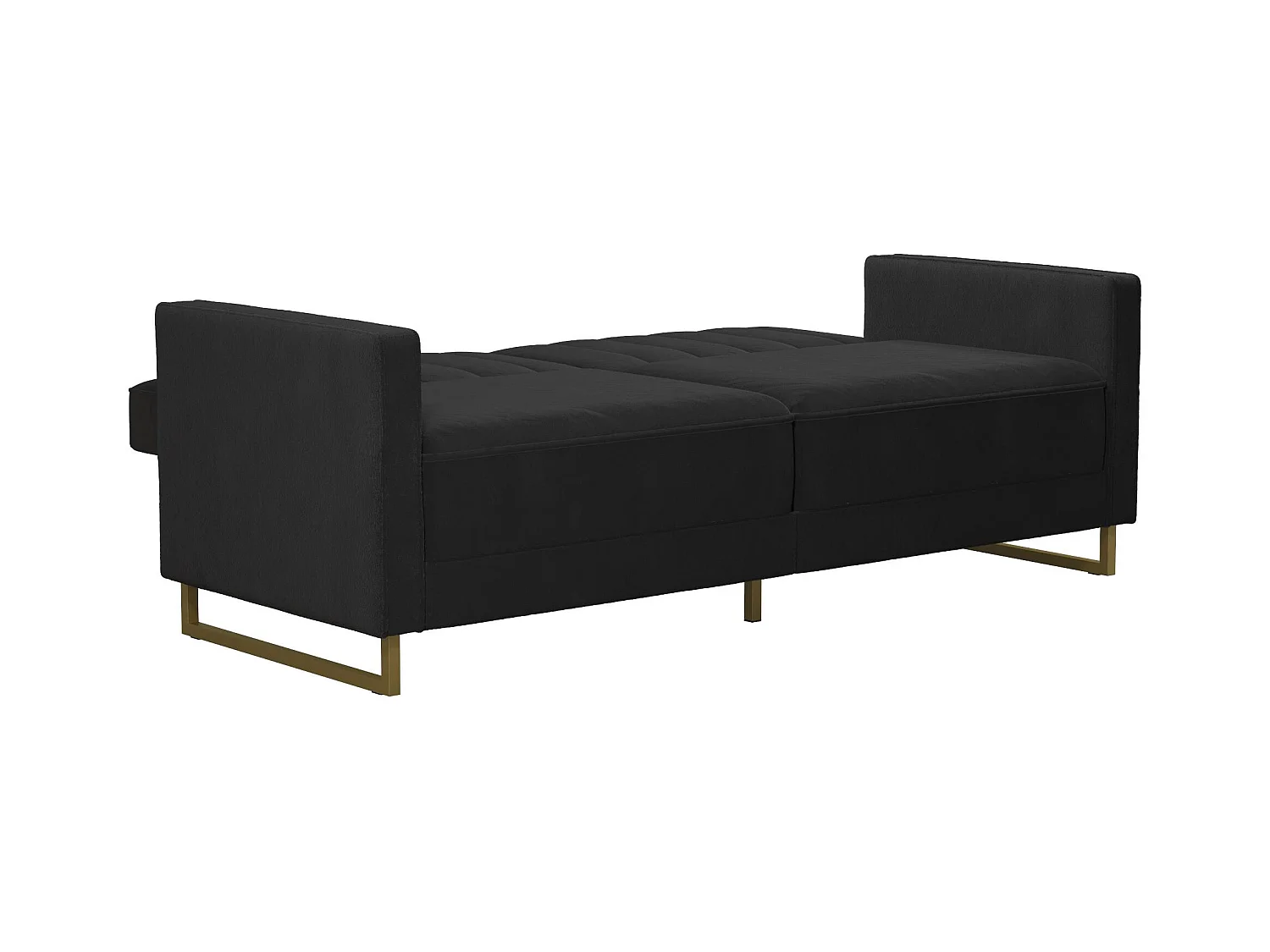 Slaapbank 3 zitplaatsen in vekvet Zwart