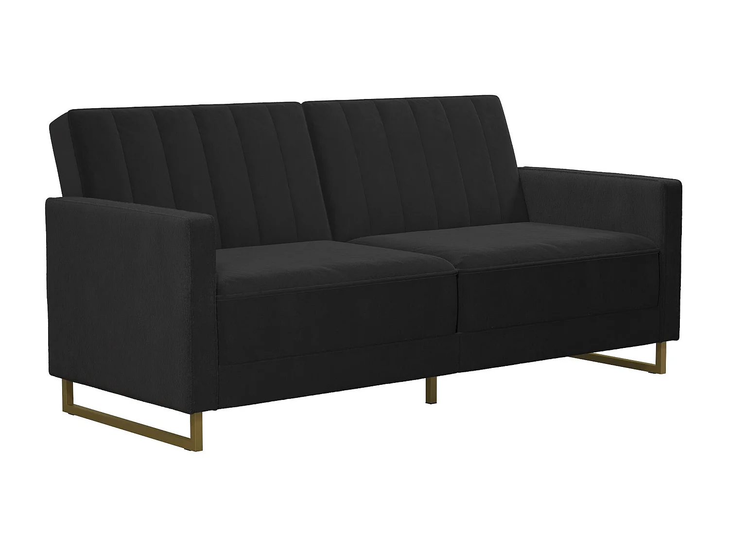 Skylar | Canapé lit 3 places en velours Noir