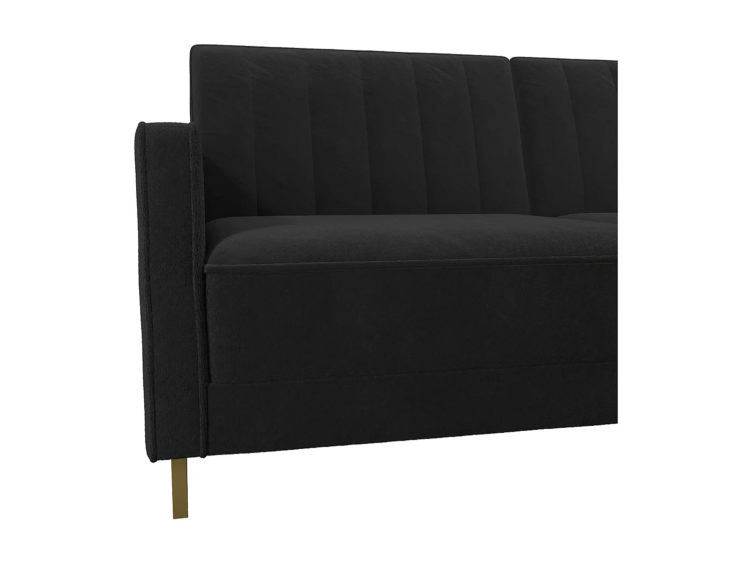 Skylar | Canapé lit 3 places en velours Noir