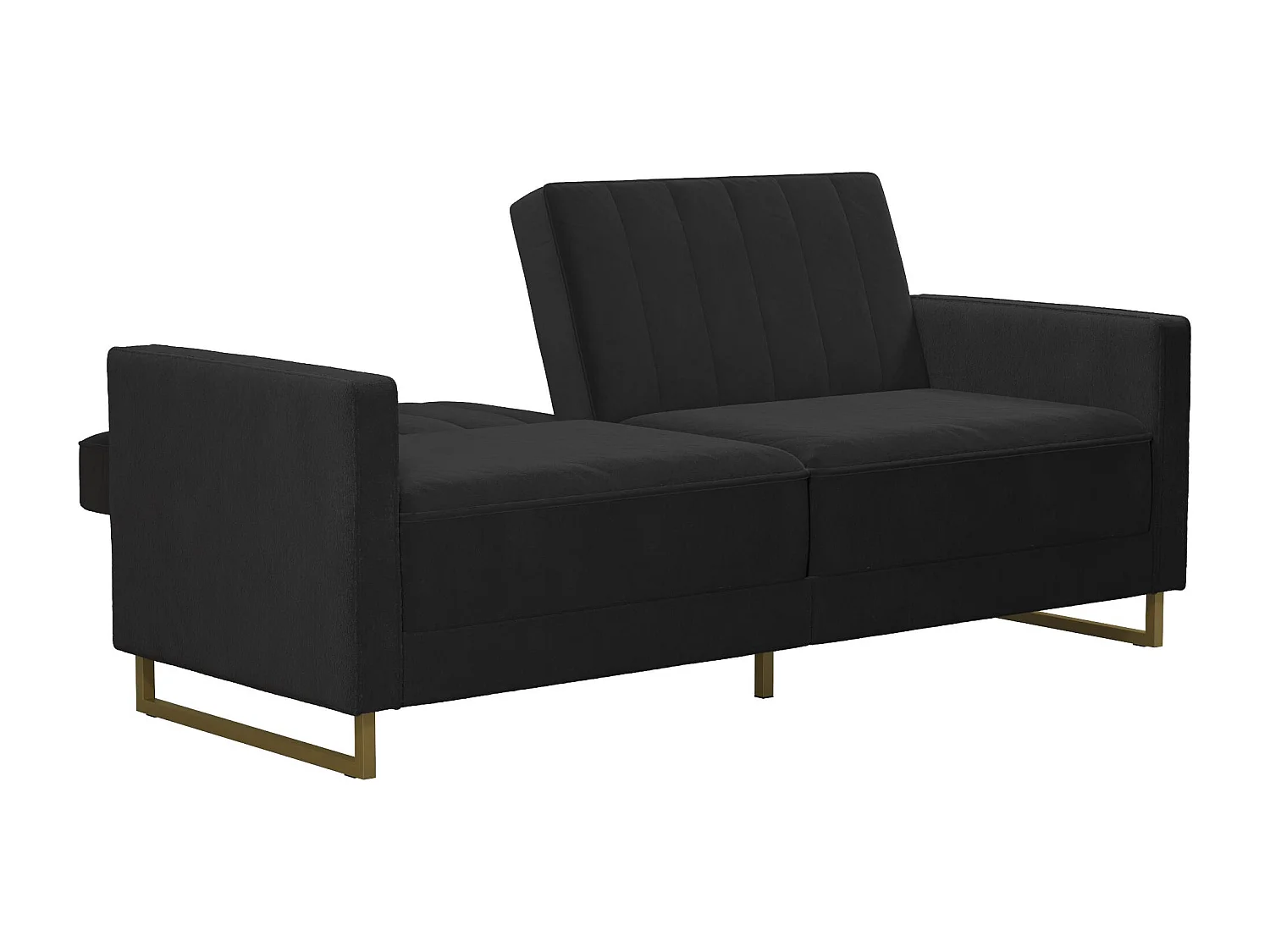 Skylar | Canapé lit 3 places en velours Noir