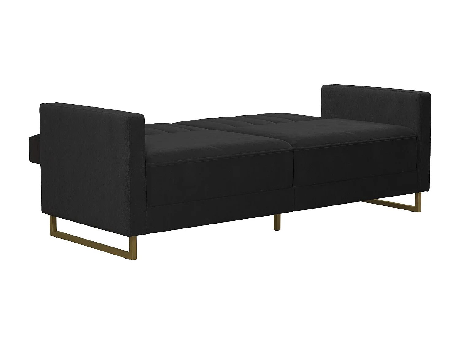 Skylar | Canapé lit 3 places en velours Noir