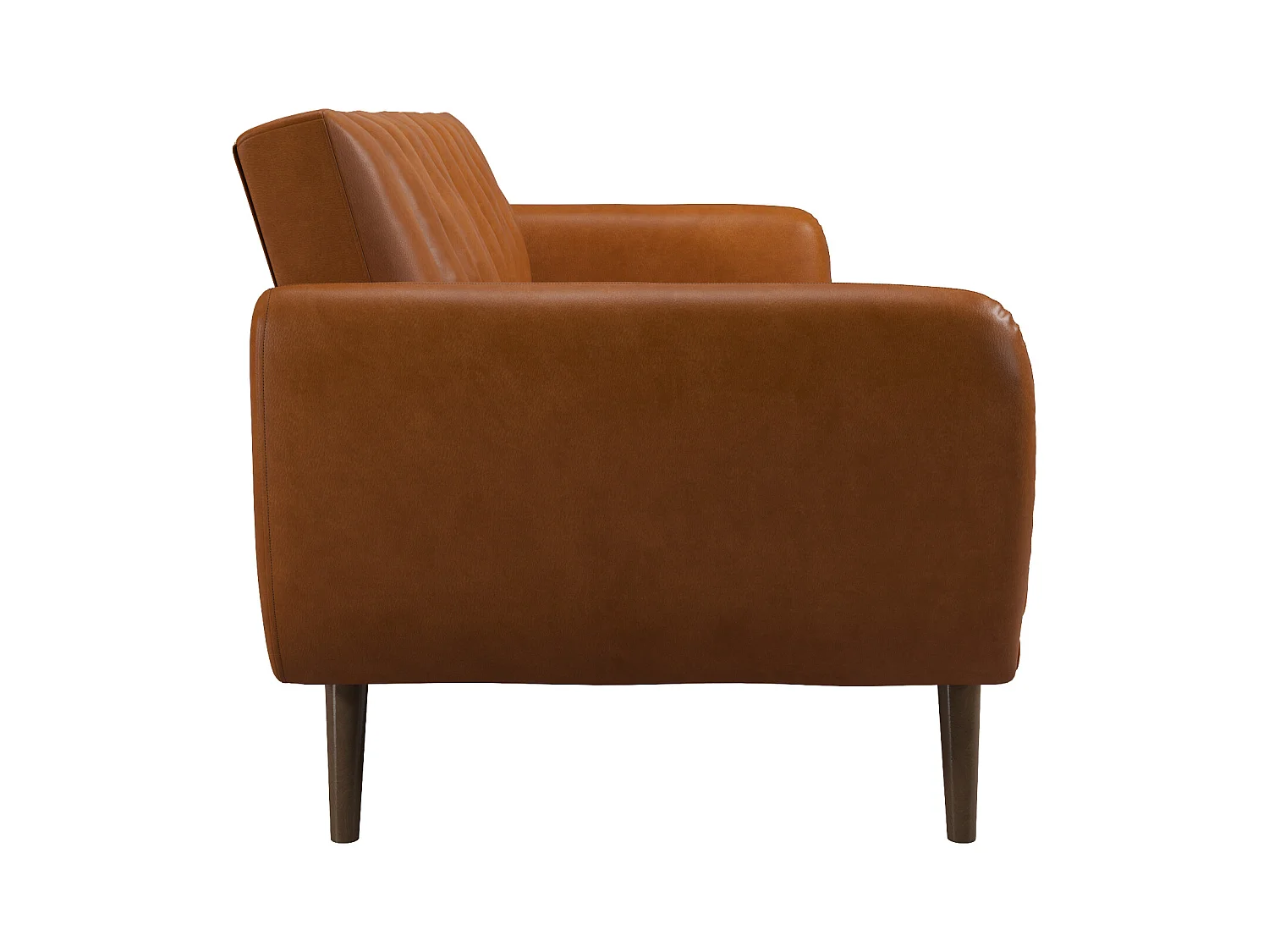 Schlafsofa 3 Sitze in Kunstleder Camel