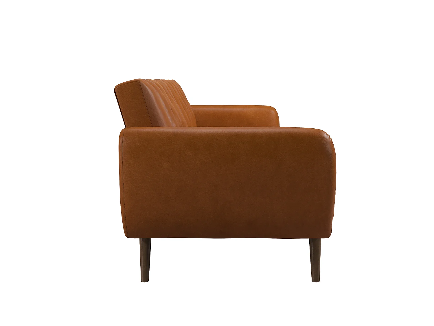 Schlafsofa 3 Sitze in Kunstleder Camel