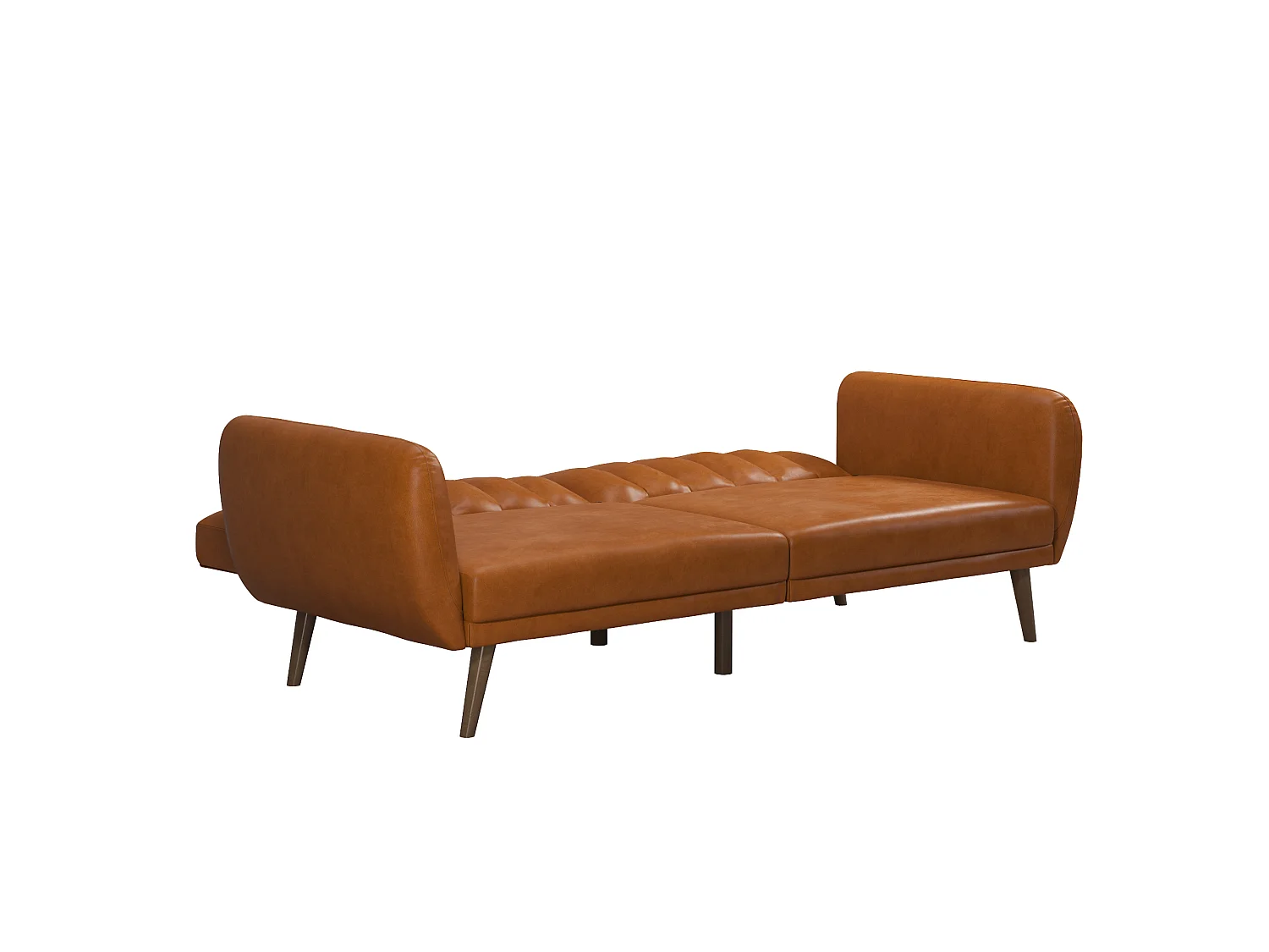 Schlafsofa 3 Sitze in Kunstleder Camel