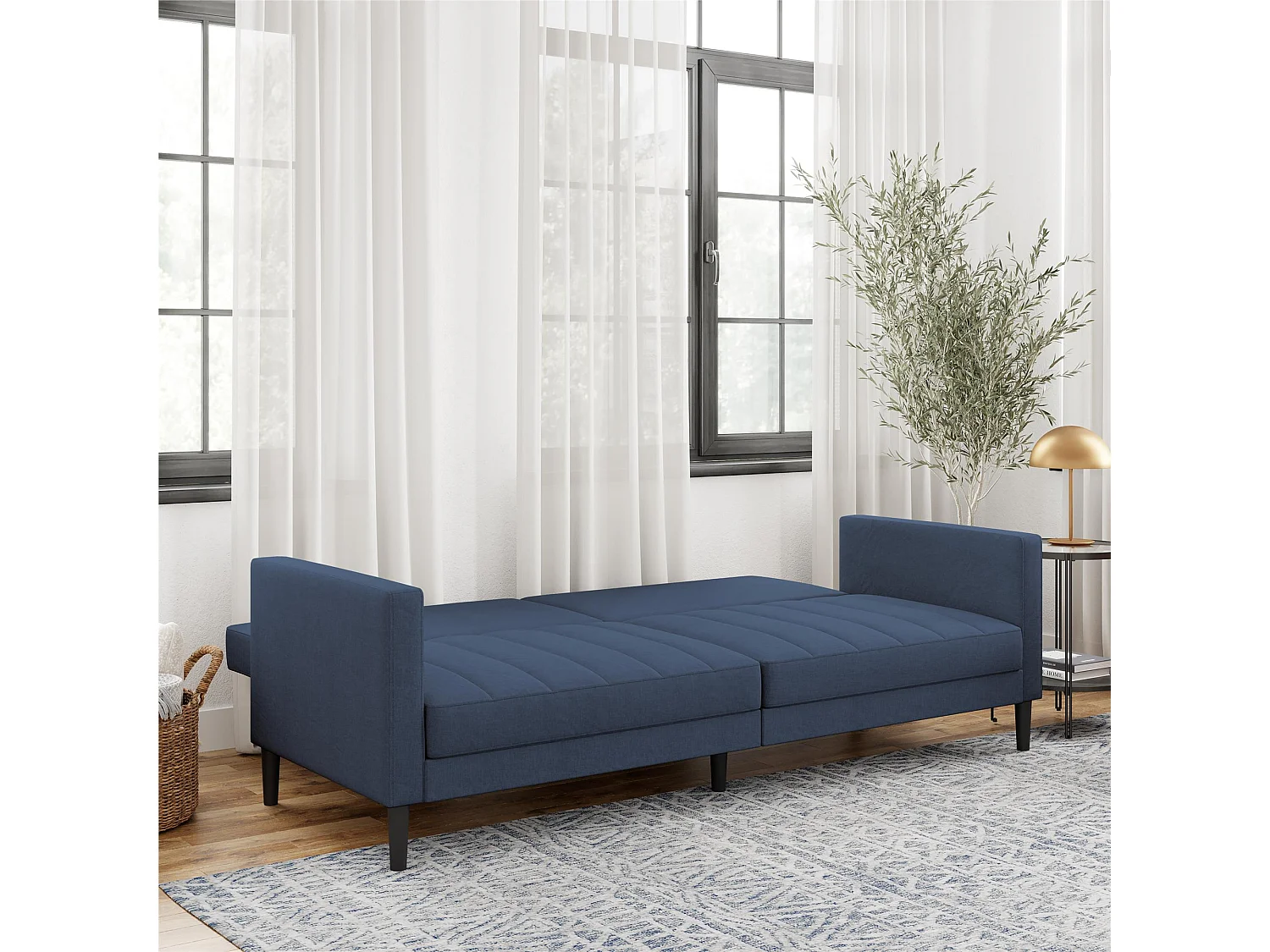 Liam | Canapé 3 places en tissu Navy