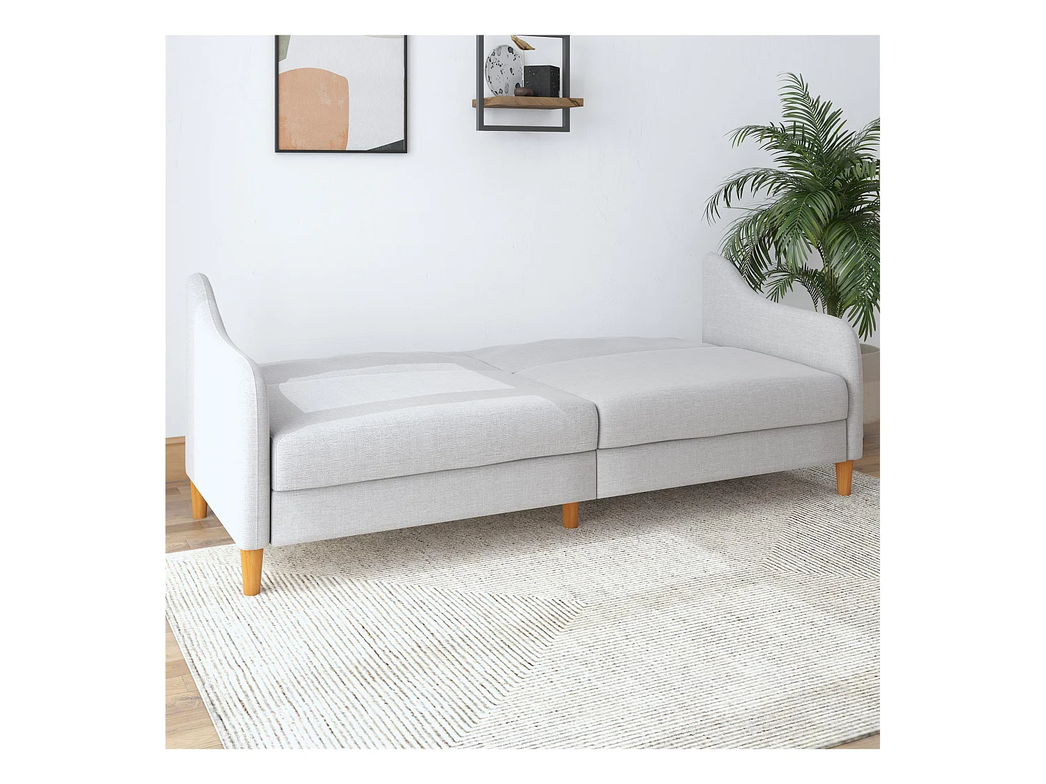 Jasper | Canapé-lit 3 places en gris lin