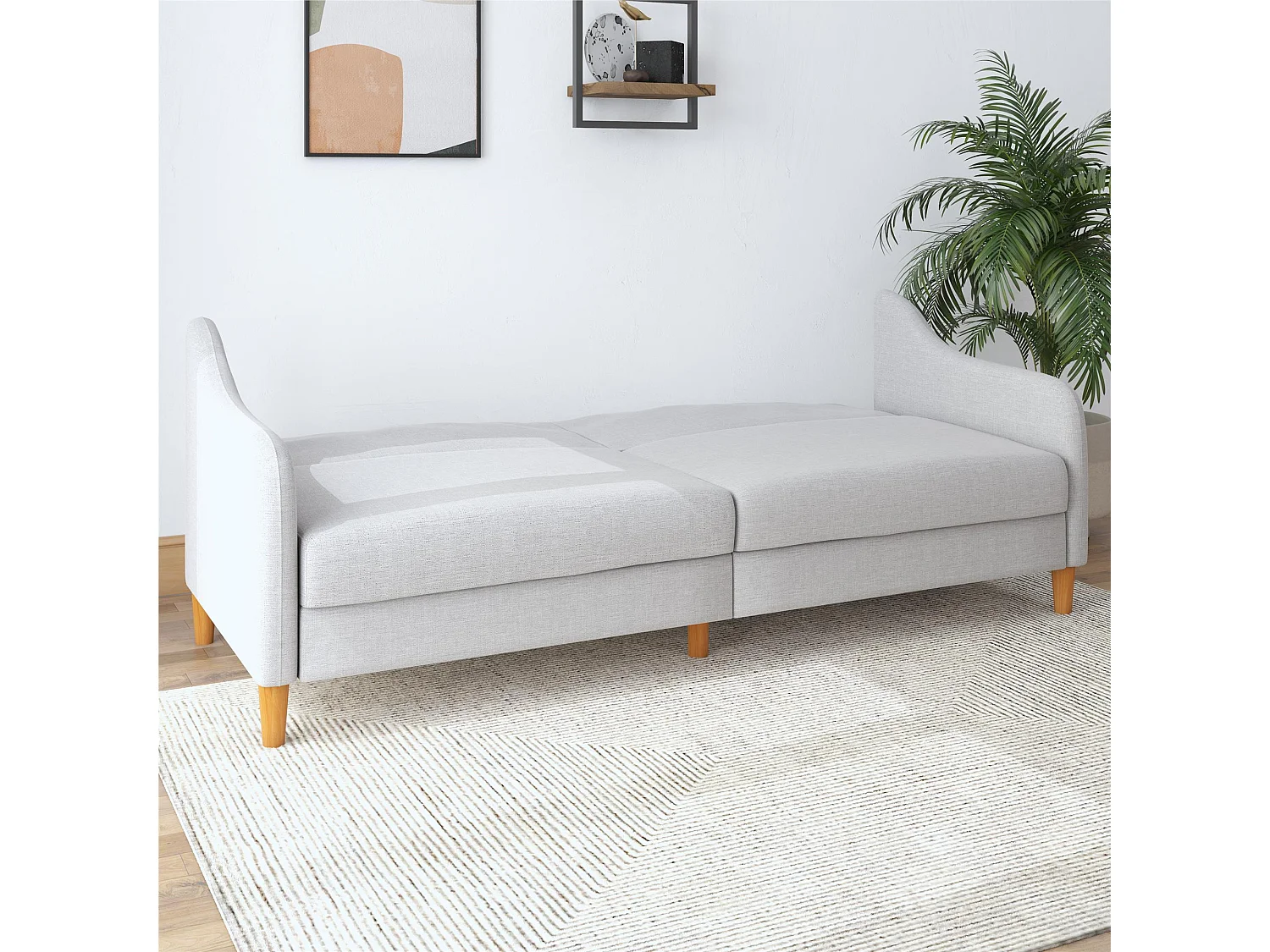 Jasper | Canapé-lit 3 places en gris lin