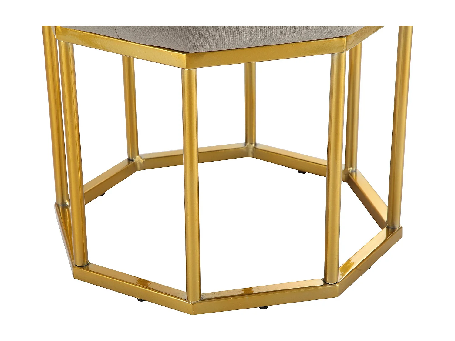 Ayda | Tabouret en velours gris