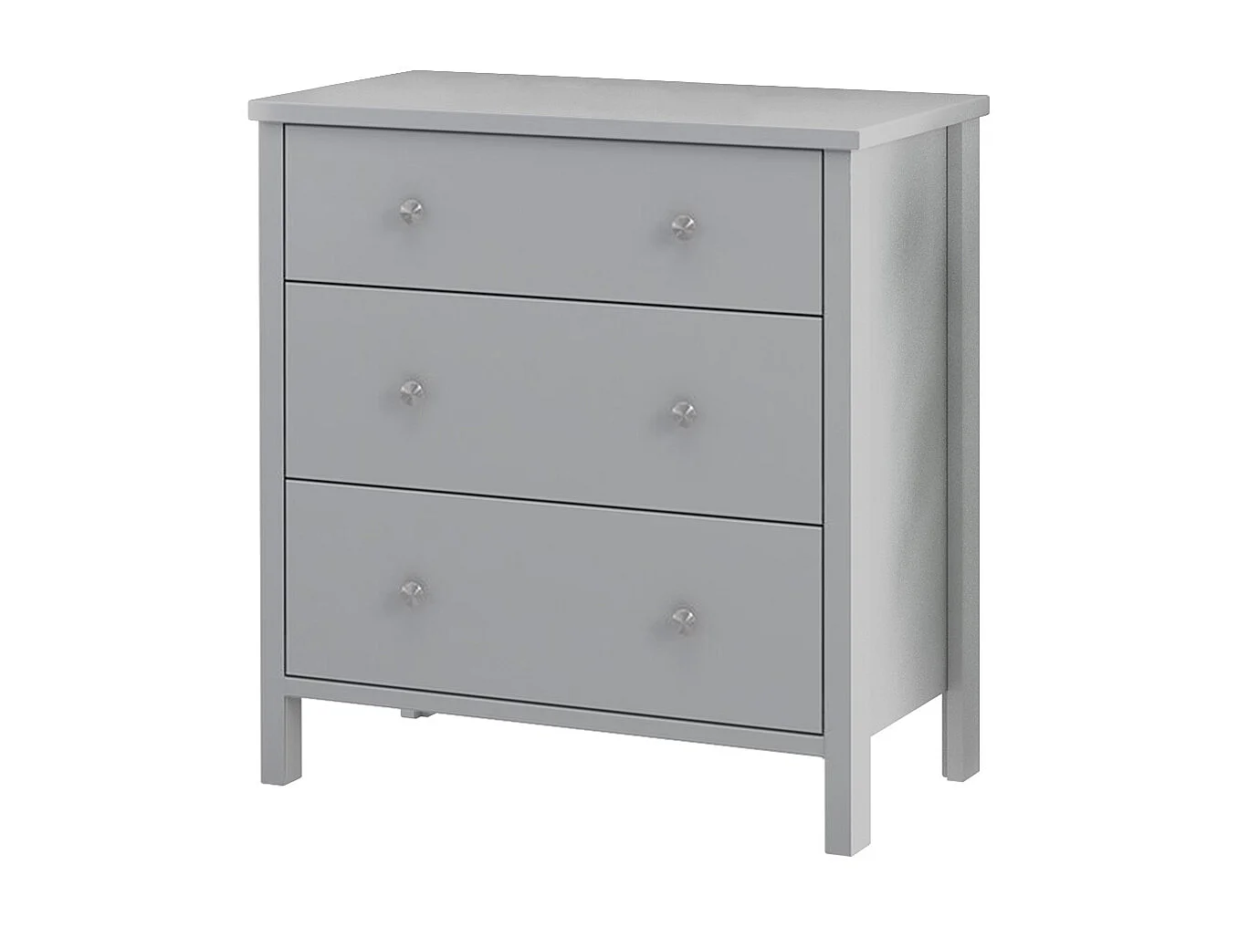 Kommode 3 Schubladen Grau