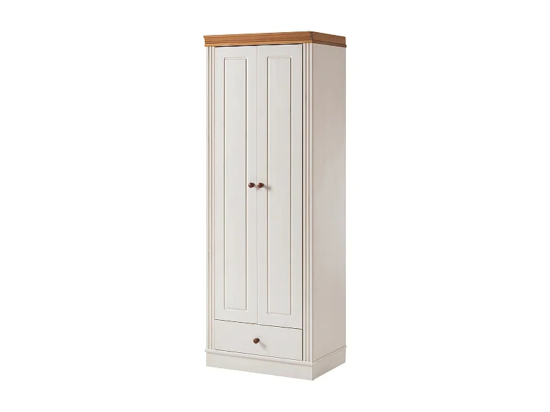 Anita | Armoire avec 2 portes et 1 tiroir en pin blanc