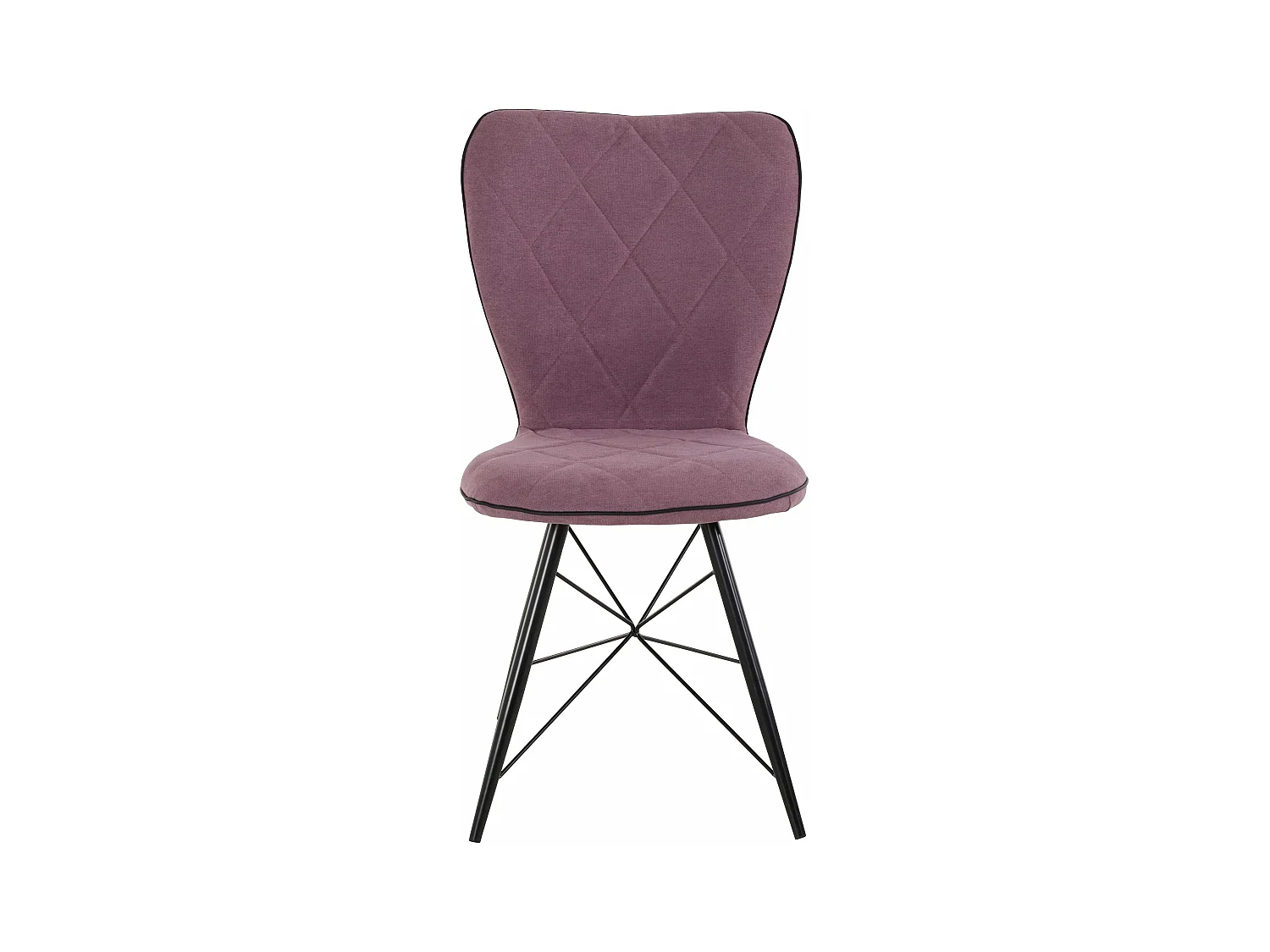 Viola | Fauteuil de salle à manger en velours violet, 2 pièces