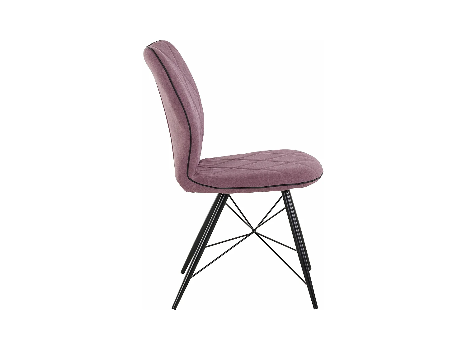 Viola | Fauteuil de salle à manger en velours violet, 2 pièces
