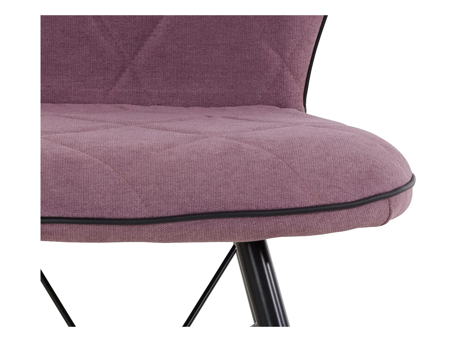 Viola | Fauteuil de salle à manger en velours violet, 2 pièces