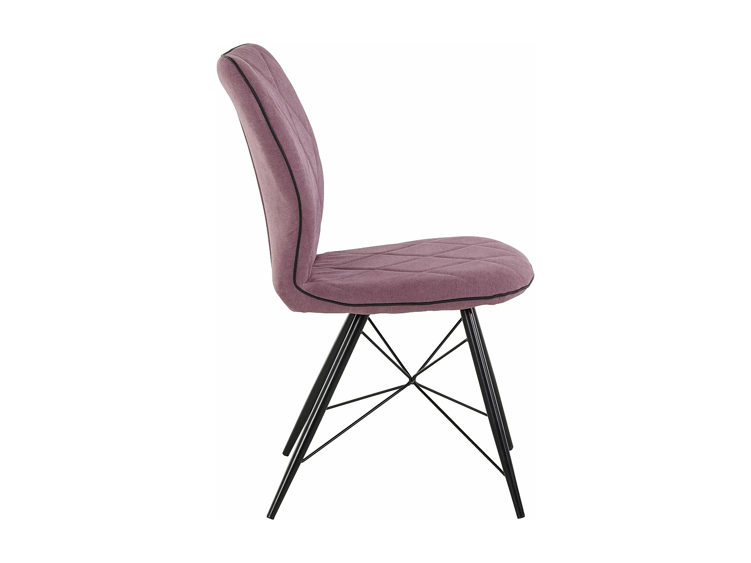 Viola | Fauteuil de salle à manger en velours violet, 2 pièces