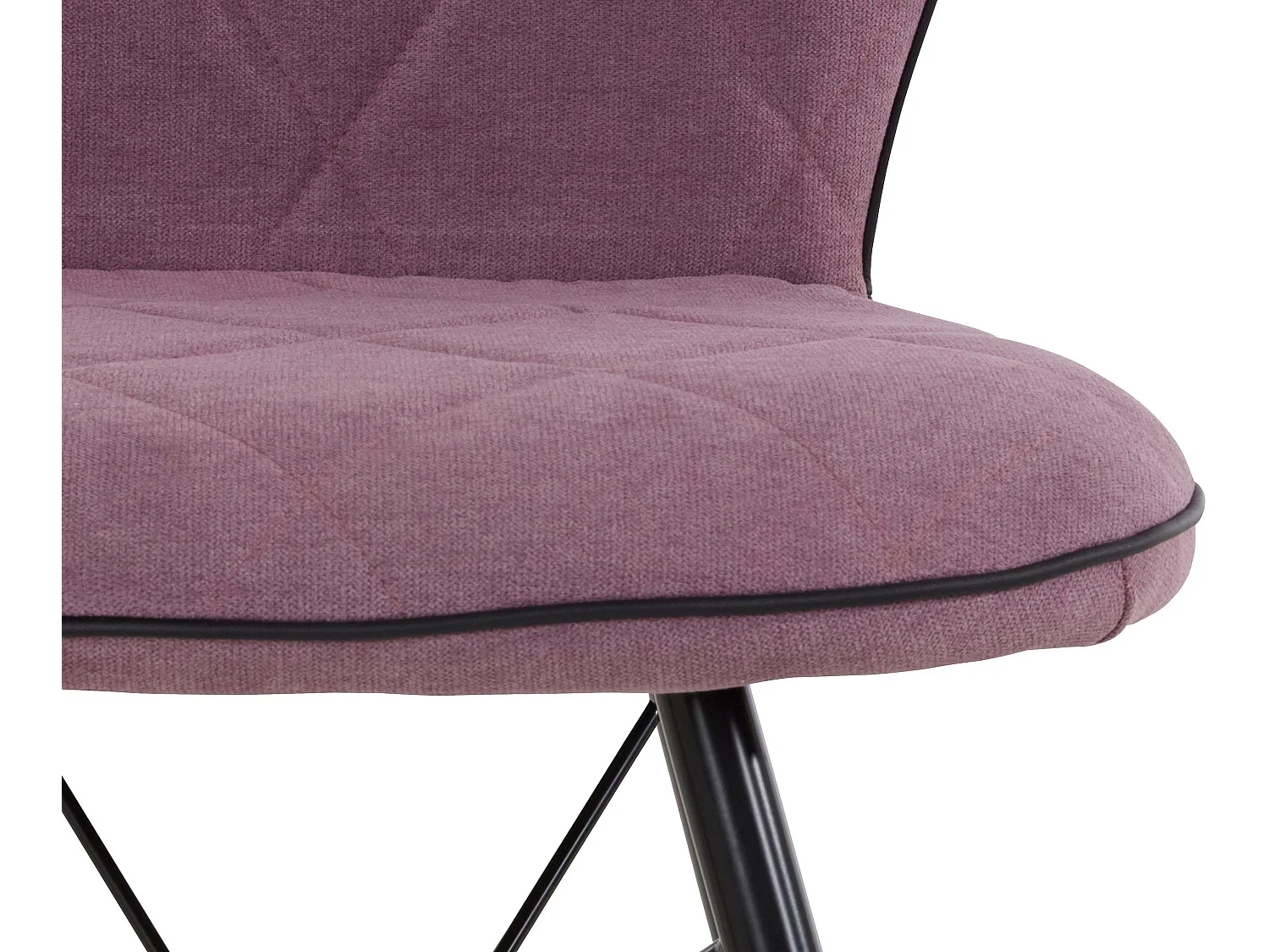 Viola | Fauteuil de salle à manger en velours violet, 2 pièces