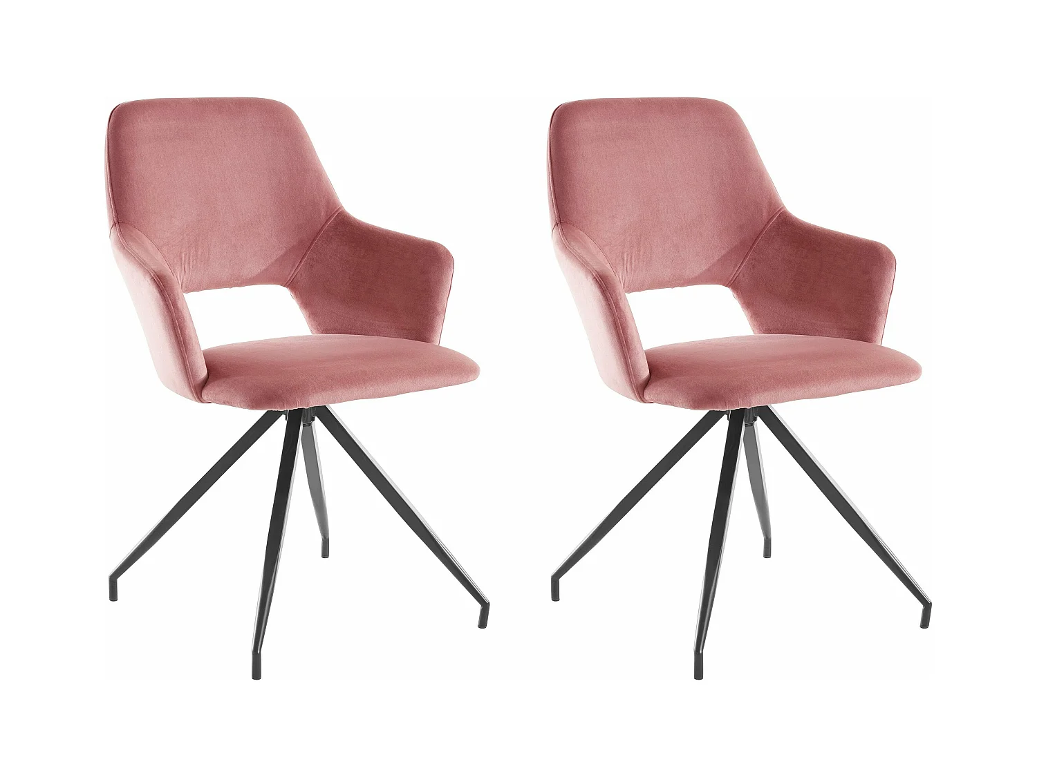 Tracy | Fauteuil en velours Rosa, 2 pièces