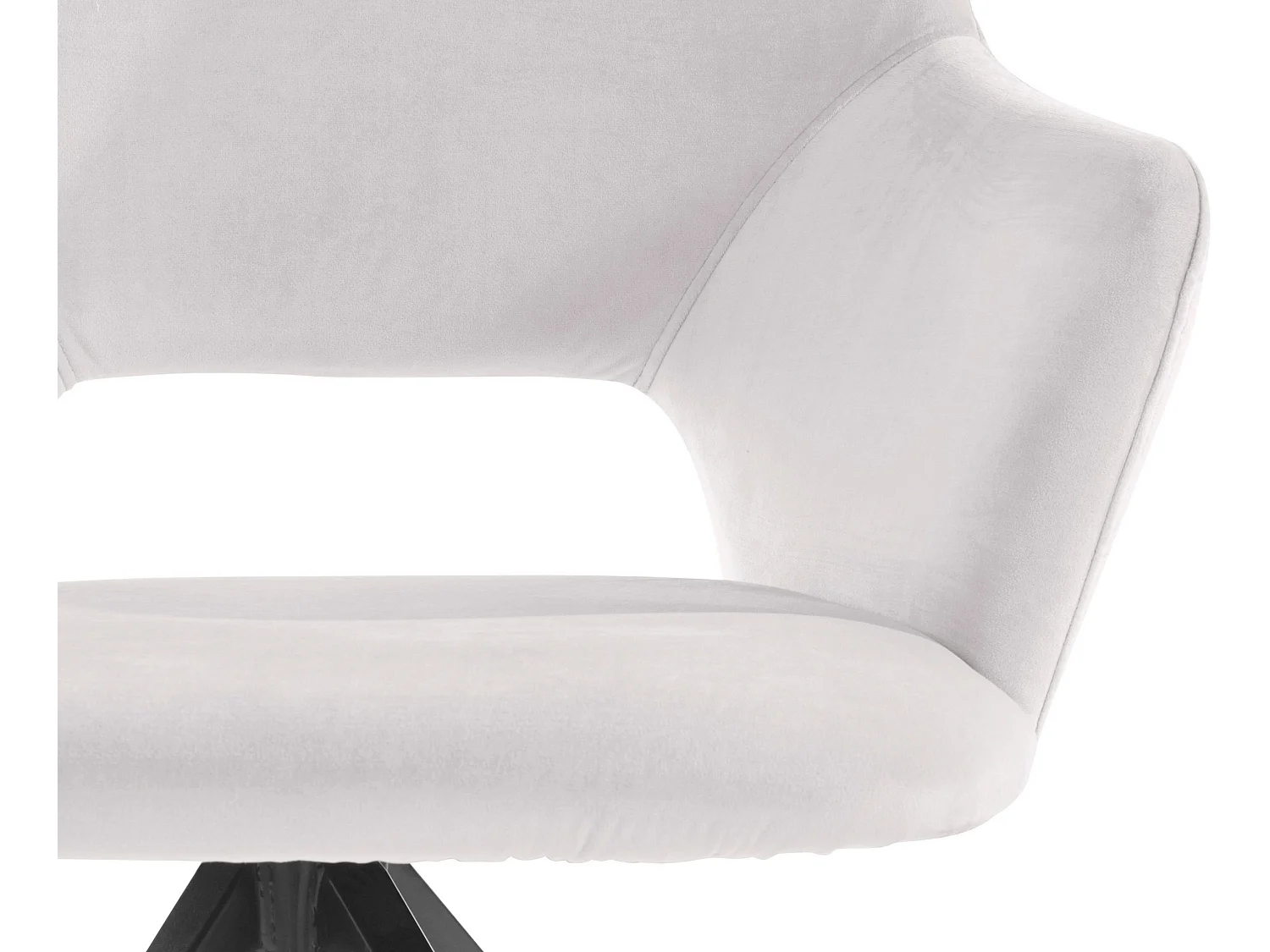 Tracy | Fauteuil en velours gris, 2 pièces