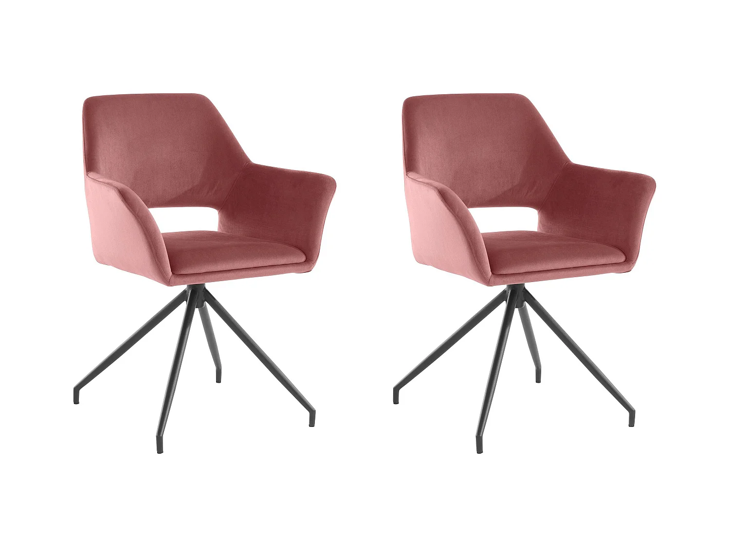 Vera | Fauteuil en velours Rosa, 2 pièces