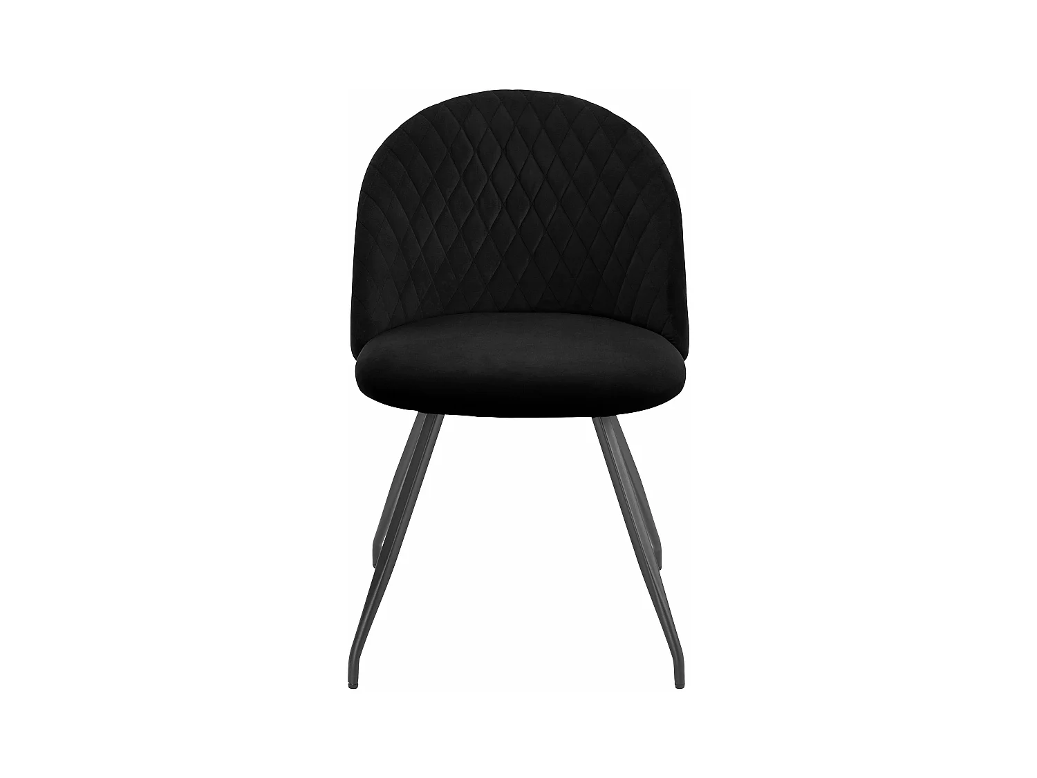 Emma | Eetkamerstoel in zwart fluweel, 2 Pak