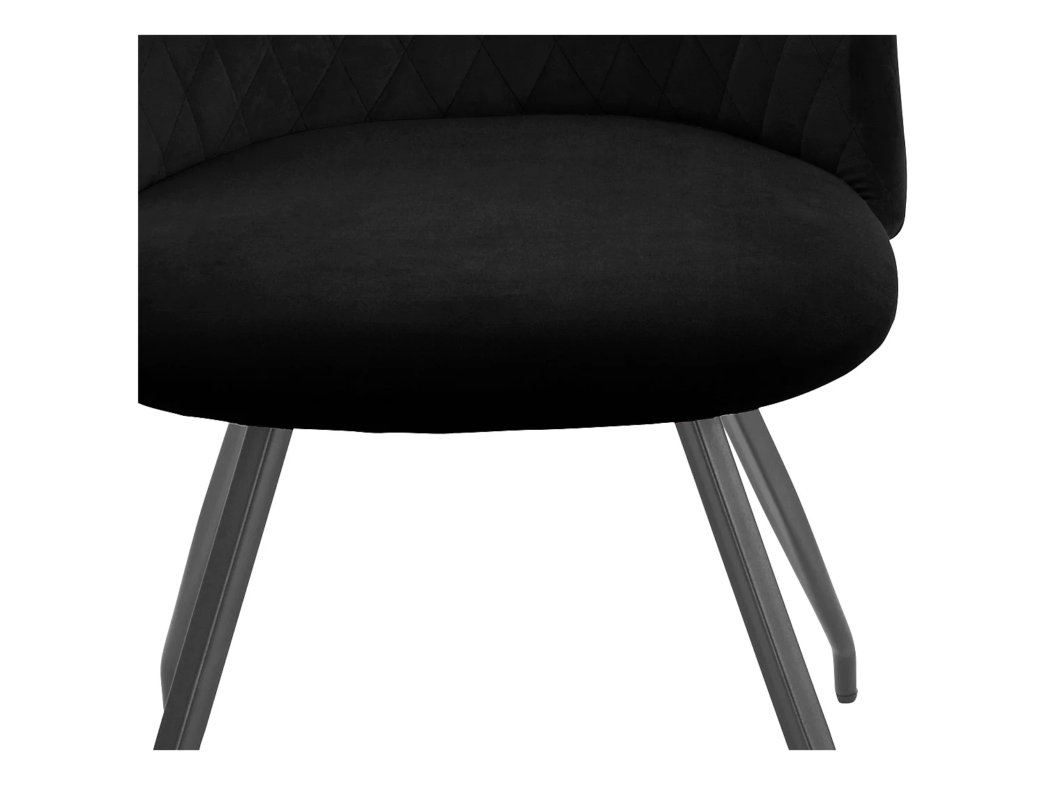 Emma | Eetkamerstoel in zwart fluweel, 2 Pak