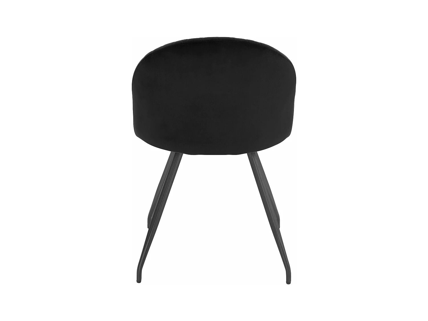 Emma | Eetkamerstoel in zwart fluweel, 2 Pak