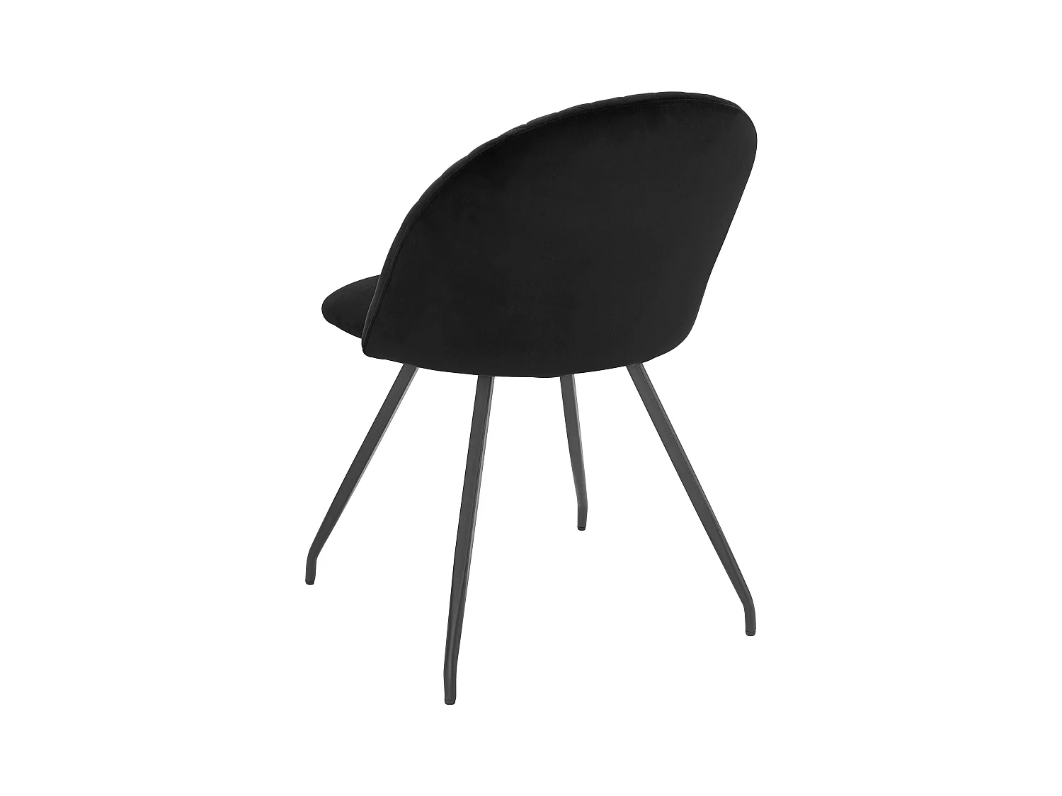 Emma | Eetkamerstoel in zwart fluweel, 2 Pak